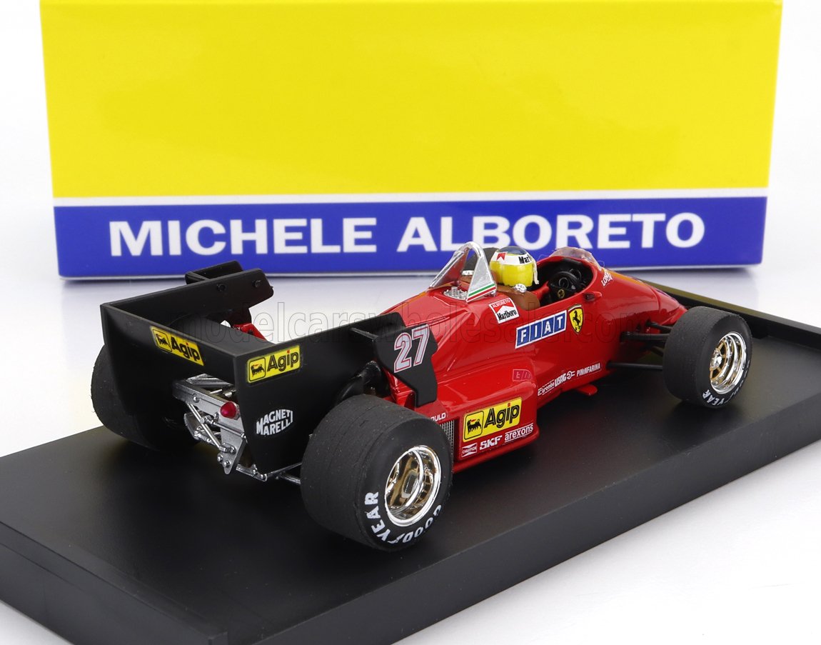 Ferrari F1 126C4 No. 27 Michele Alboreto Winner Belgium GP 1984 with Driver Brumm 1:43 scale model - image 2