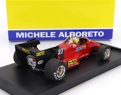 FERRARI - F1 126C4 N 27 WINNER BELGIUM GP 1984 MICHELE ALBORETO - WITH DRIVER FIGURE - RED BLACK