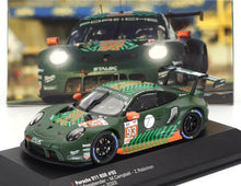 PORSCHE - 911 991 RSR-19 4,2 L TEAM PROTON COMPETITION N.º 93 24 Horas de Le Mans 2022 MICHAEL FASSBENDER - MATT CAMPBELL - ZACHARIE ROBICHON - VERDE NEGRO