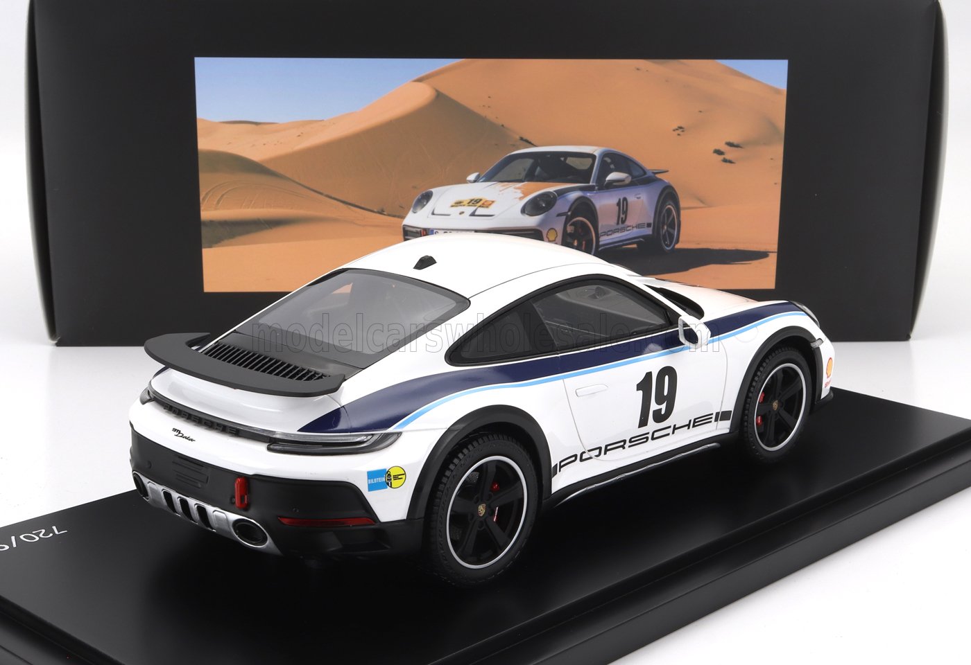 PORSCHE | 911 992 COUPE N 19 RALLY DAKAR DESIGN 2022 - CON VETRINA - WITH SHOWCASE