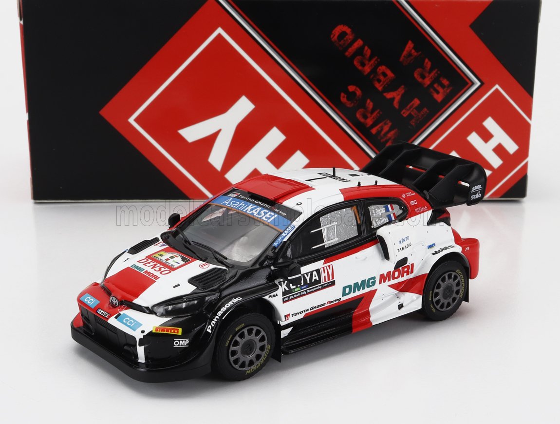 Toyota Yaris GR Rally1 Toyota Gazoo Racing WRT No. 1 Sebastian Ogier Benjamin Veillas 4th Rally Safari Kenya 2022 IXO Models 1:43 scale model