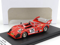Modellino in scala Lola T292 rosso con livrea da corsa N 35, su base nera — Vroomi