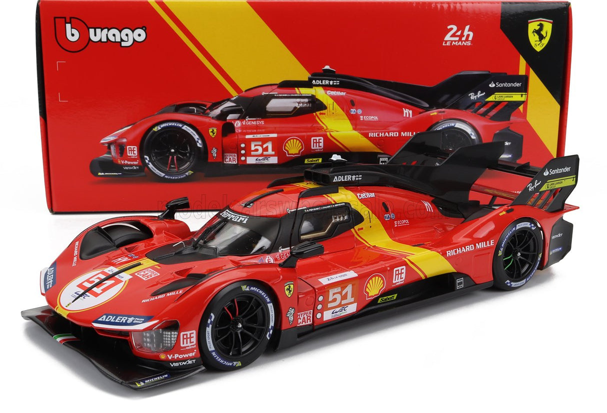 FERRARI | 499P 3.0L TURBO V6 TEAM FERRARI AF CORSE N 51 VINCITORE 24h LE MANS 2023 ALESSANDRO PIER GUIDI - JAMES CALADO - ANTONIO GIOVINAZZI