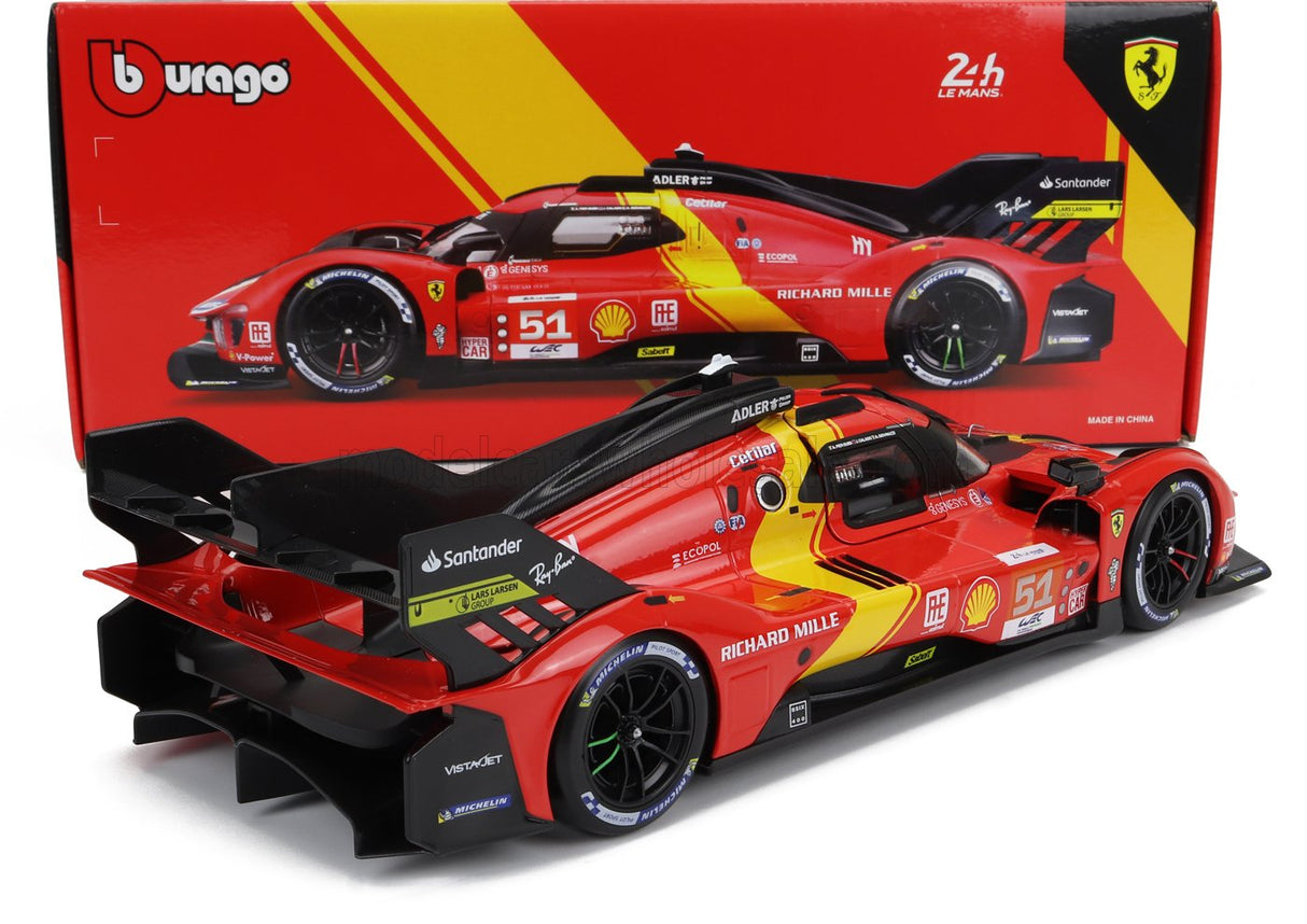 FERRARI | 499P 3.0L TURBO V6 TEAM FERRARI AF CORSE N 51 VINCITORE 24h LE MANS 2023 ALESSANDRO PIER GUIDI - JAMES CALADO - ANTONIO GIOVINAZZI