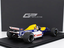 WILLIAMS - F1  FW14B RENAULT N 5 WORLD CHAMPION POLE POSTITION FASTEST LAP AND WINNER BRITISH GP (with pilot figure) 1992 NIGEL MANSELL - BLUE YELLOW WHITE