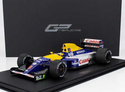 WILLIAMS - F1  FW14B RENAULT N 5 WORLD CHAMPION POLE POSITION FASTEST LAP AND WINNER BRITISH GP 1992 NIGEL MANSELL - BLUE YELLOW WHITE