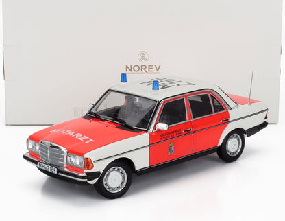 MERCEDES BENZ - CLASSE E 200E (W123) AMBULANZA PER MEDICI 1984 - ROSSO BIANCO