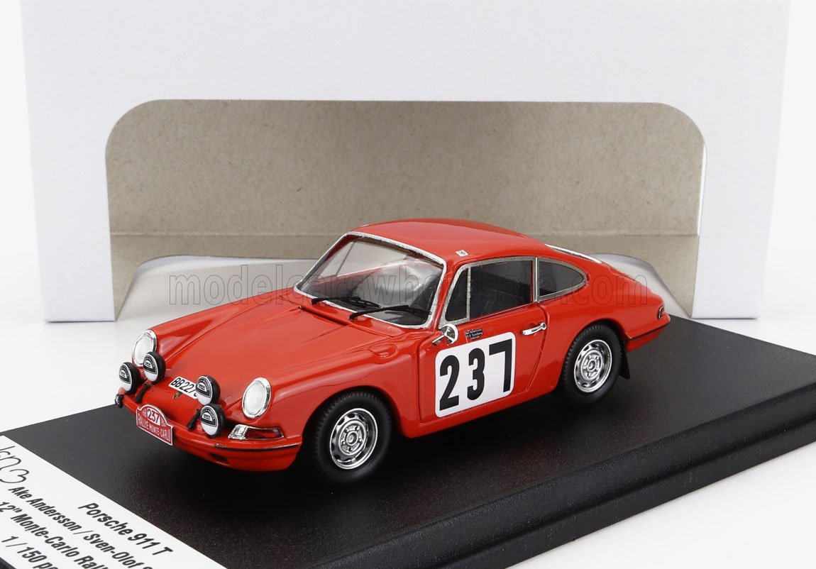 Porsche 911 T Coupé No. 237 Ake Andersson Sven Olof Svedberg Rally Monte Carlo 1968 Trofeu 1:43 scale model