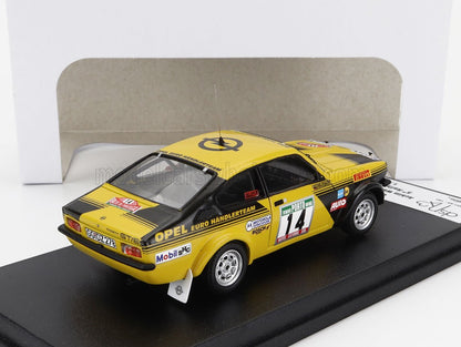 OPEL - KADETT GTE (night version) N 14 RALLY PORTUGAL 1978 ACHIM WARMBOLD - CLAES BILLSTAM - YELLOW BLACK