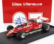 FERRARI - F1 126C2 N 27 GP DEL BRASILE 1982 GILLES VILLENEUVE - CON FIGURINA DEL PILOTA E OMBRELLO - ROSSO