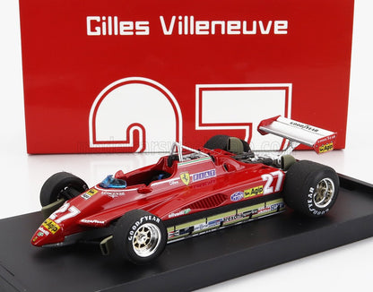 FERRARI - F1 126C2 N. 27 GP DEL BRASILE 1982 GILLES VILLENEUVE - modellino in scala rosso modellino Vroomi
