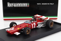 Rood Ferrari 12-schaalmodel van Brumm, getoond met verpakking, verzamelaarsreplica bij Vroomi