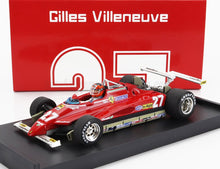 FERRARI - F1 126C2 N 27 USA OVEST LONG BEACH GP 1982 GILLES VILLENEUVE - WITH DRIVER FIGURE - RED Scale model car on Vroomi