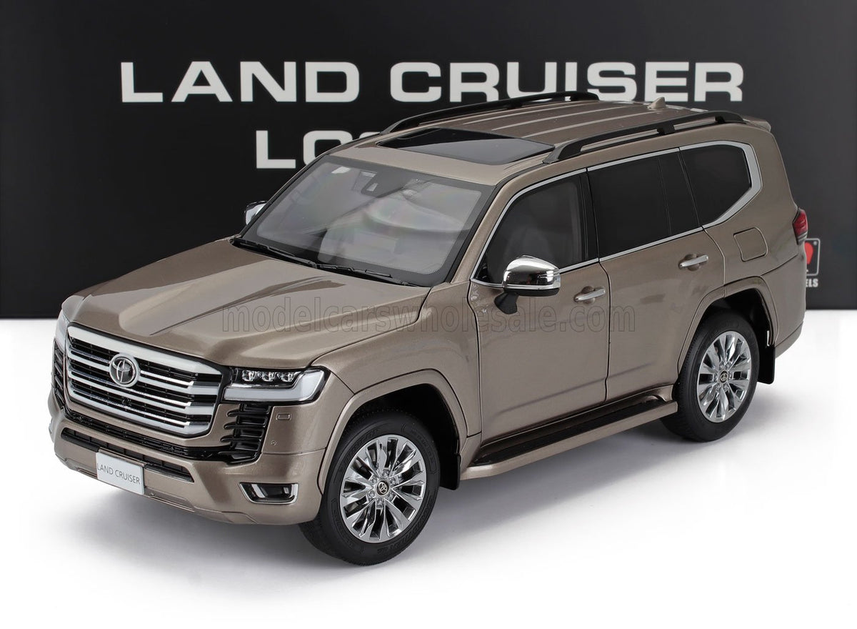 Voiture miniature Toyota Land Cruiser en brun métallisé, présentée par Vroomi pour les collectionneurs