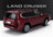 Voiture miniature Toyota Land Cruiser ZX rouge par Vroomi, réplique die-cast détaillée avec jantes chromées et barres de toit