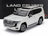 Voiture miniature Toyota Land Cruiser blanche, réplique die-cast détaillée présentée par Vroomi