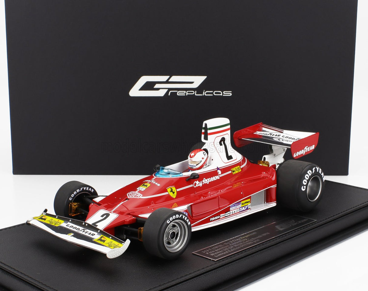 FERRARI | F1  312T N 2 POLE POSITION FASTEST LAP AND WINNER LONG BEACH USA GP (with pilot figure) 1976 CLAY REGAZZONI