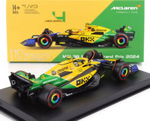 McLAREN | F1  MCL38 TEAM MCLAREN N 4 4th MONACO GP (SENNA 30th ANNIVERSARY) 2024 LANDO NORRIS - WITH PILOT AND SHOWCASE