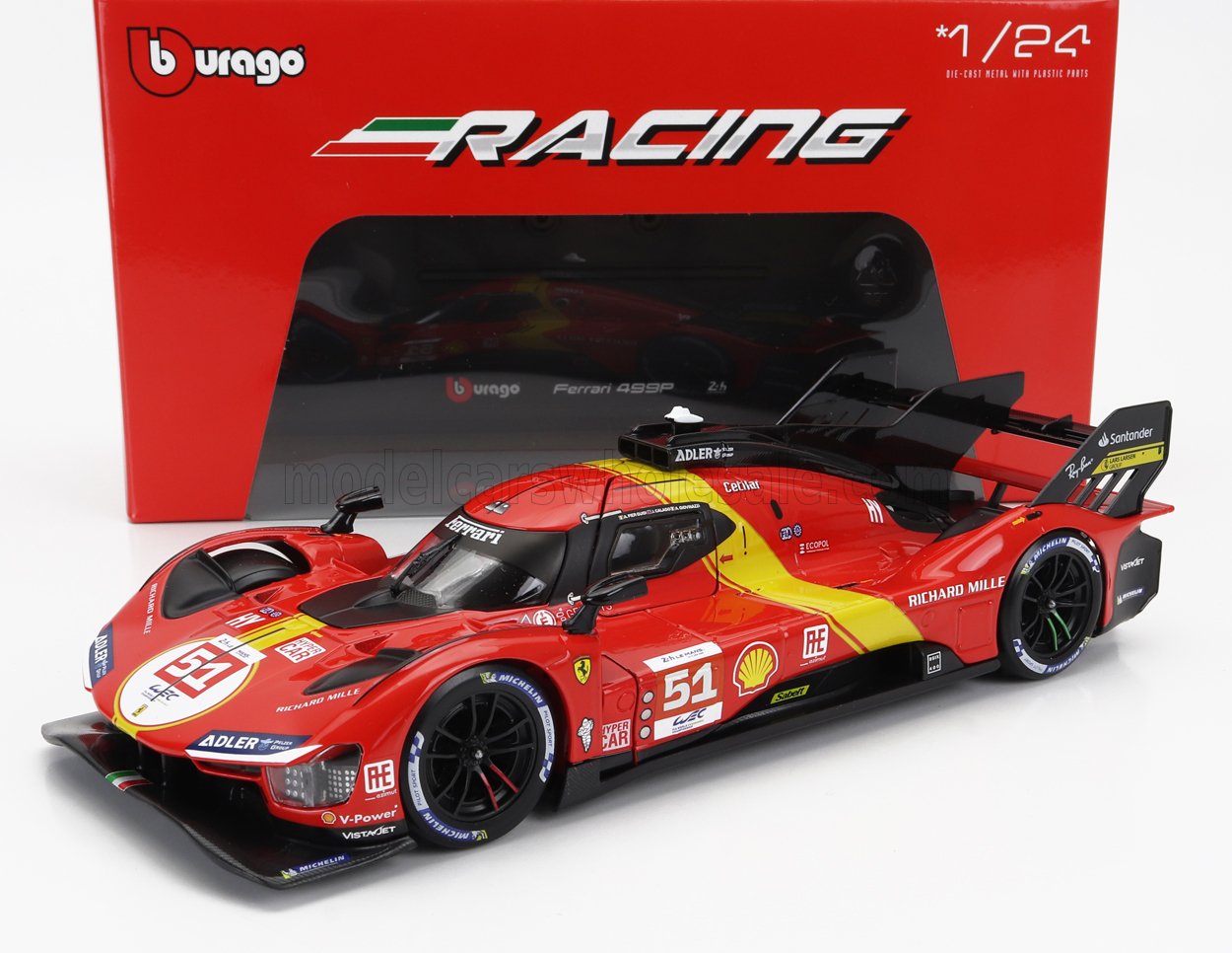 FERRARI | 499P 3.0L TURBO V6 TEAM FERRARI AF CORSE N 51 WINNER 24h LE MANS 2023 ALESSANDRO PIER GUIDI - JAMES CALADO - ANTONIO GIOVINAZZI
