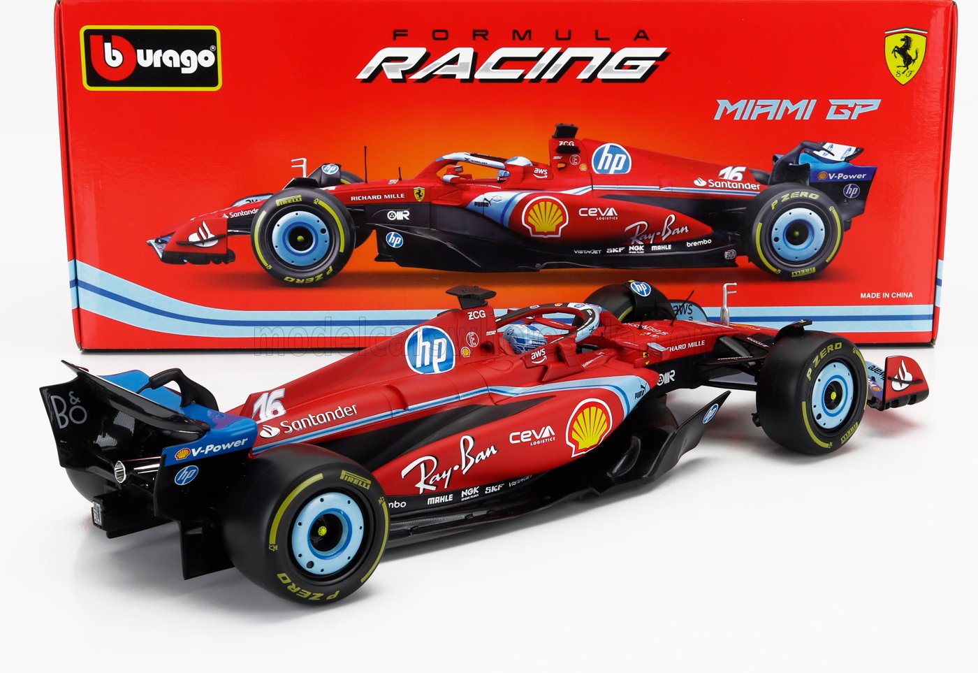 FERRARI | F1  SF-24 TEAM SCUDERIA FERRARI N 16 3rd MIAMI GP 2024 CHARLES LECLERC