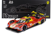 FERRARI | 499P 3.0L TURBO V6 TEAM FERRARI AF CORSE N 50 WINNER 24h LE MANS 2024 ANTONIO FUOCO - MIGUEL MOLINA - NICKLAS NIELSEN - CON VETRINA - WITH SHOWCASE