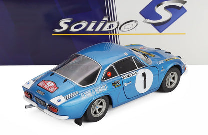 RENAULT - ALPINE A110 1600S (night version) N 1 RALLY MONTECARLO 1972 JEAN LUC THERIER - CLAUDE ROURE - BLUE MET