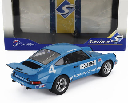 PORSCHE - 911 CARRERA 3.0 RSR N 4 IROC RIVERSIDE 1974 GEORGE FOLLMER - BLUE - Vroomi