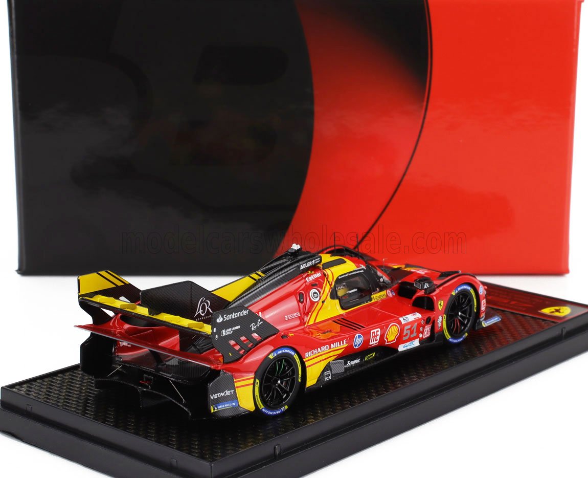 Ferrari 499P 3.0L Turbo V6 Ferrari AF Corse No. 51 Pier Guidi Calado Giovinazzi 3rd 24h Le Mans 2024 BBR Models 1:43 scale model - image 2