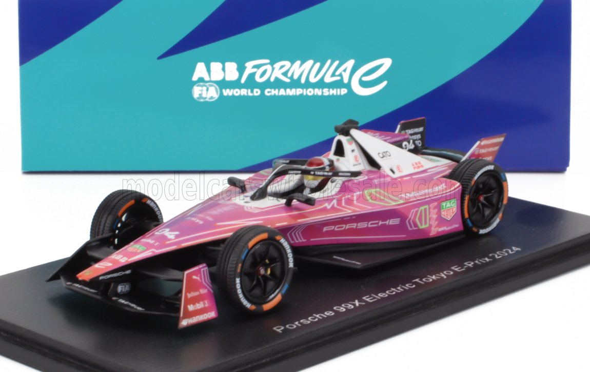 Modello di auto da corsa Porsche 99X Electric Formula E, Tokyo E-Prix 2024, disponibile su Vroomi