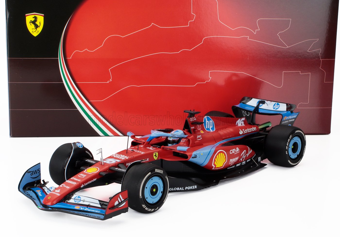 FERRARI | F1  SF-24 TEAM SCUDERIA FERRARI N 16 3rd MIAMI GP 2024 CHARLES LECLERC - POLIFOAM PACKAGING