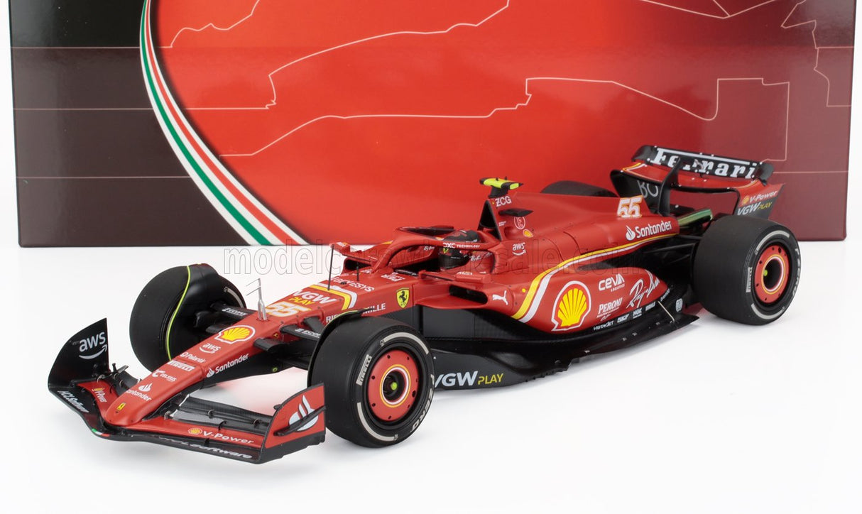 FERRARI | F1 SF-24 TEAM SCUDERIA FERRARI N 55 WINNER AUSTRALIAN GP 2024 CARLOS SAINZ - POLIFOAM PACKAGING | BLACK