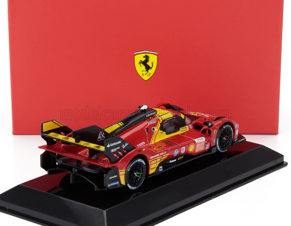 FERRARI | 499P 3.0L TURBO V6 TEAM FERRARI AF CORSE N 50 WINNER 24h LE MANS 2024 ANTONIO FUOCO - MIGUEL MOLINA - NICKLAS NIELSEN - WITH SHOWCASE