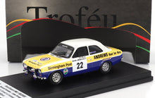 FORD ENGLAND - ESCORT MKI RS2000 (night version) N 22 RALLY CIRCUIT OF IRELAND 1975 RUSSELL BROOKES - JOHN BROWN - YELLOW BLUE