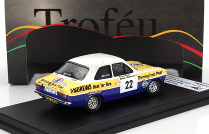 FORD ENGLAND - ESCORT MKI RS2000 (night version) N 22 RALLY CIRCUIT OF IRELAND 1975 RUSSELL BROOKES - JOHN BROWN - YELLOW BLUE
