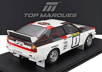 AUDI - QUATTRO A2 (night version) N 1 WINNER RALLY 1000 LAKES 1983 HANNU MIKKOLA - ARNE HERTZ - WHITE RED GREY