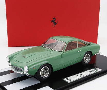 FERRARI - 250 LUSSO COUPE RAIN VERSION 1963 - CON VETRINA - WITH SHOWCASE - MATT GREEN
