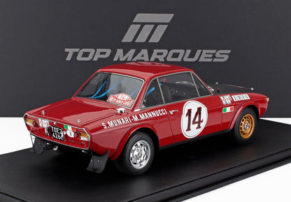 LANCIA - FULVIA HF 1600 COUPE (night version) N 14 WINNER RALLY MONTECARLO 1972 SANDRO MUNARI - MARIO MANNUCCI - RED BLACK