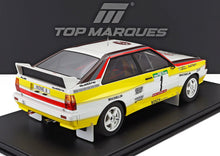 AUDI - SPORT QUATTRO A2 TEAM AUDI SPORT (night version) N 1 WINNER RALLY PORTUGAL 1984 HANNU MIKKOLA - ARNE HERTZ - WHITE YELLOW