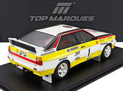 AUDI - SPORT QUATTRO A2 TEAM AUDI SPORT (night version) N 1 WINNER RALLY MONTECARLO 1984 WALTER ROHRL - CHRISTIAN GEISTDORFER - WHITE YELLOW