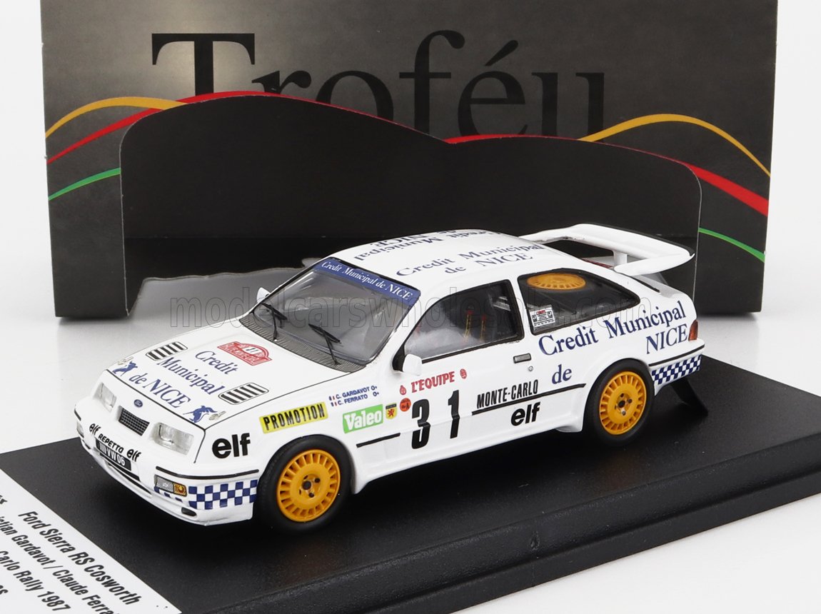 Ford Sierra RS Cosworth No. 31 Christian Gardavot Claude Ferrato Rally Monte Carlo 1987 Trofeu 1:43 scale model