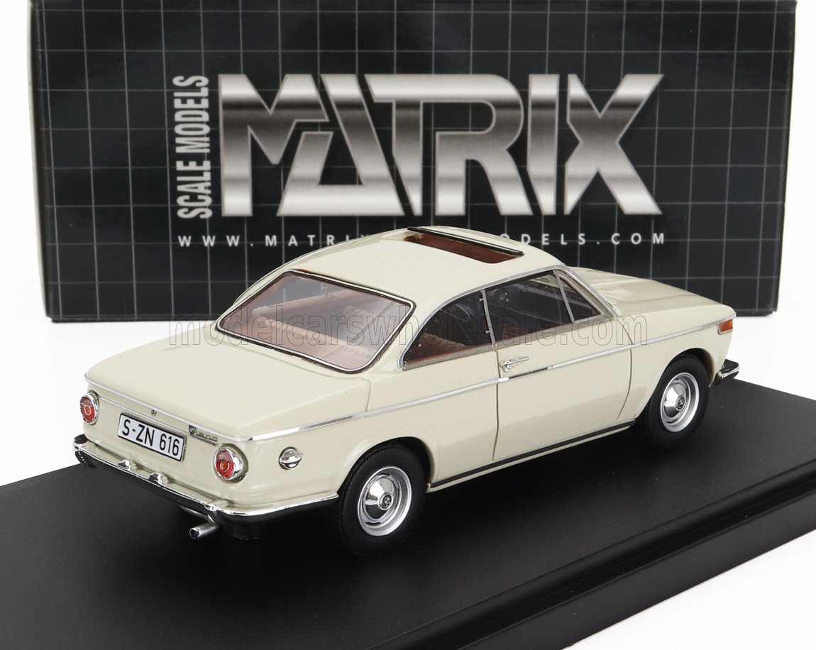 BMW 1602 Baur Coupé 1967 Cream Matrix Scale Models 1:43 scale model - image 2
