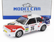 FORD ENGLAND  ESCORT MKIII RS TURBO N 35 RALLYE HUNSRUCK 1985 STIG ANDERVANG – ANDRE SCHOONENWOLF – WEISS ROT BLAU