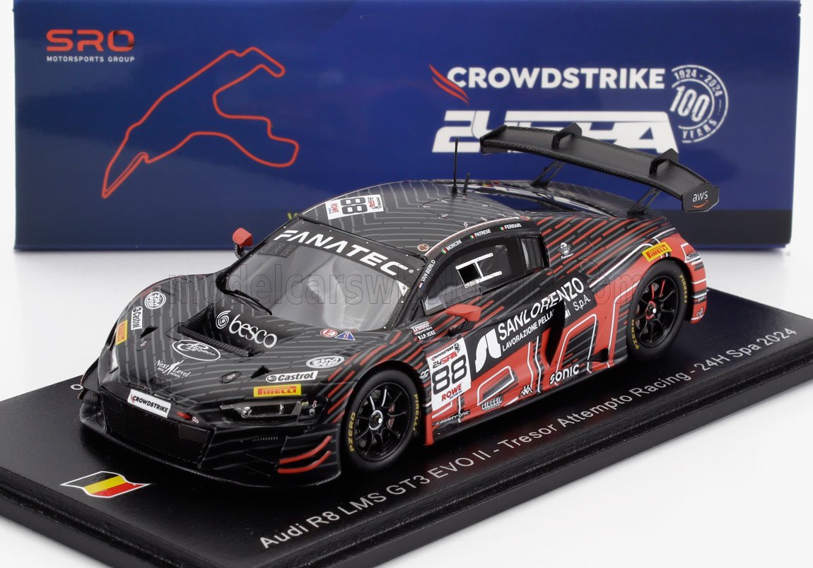 AUDI | R8 LMS GT3 EVO II 5.2L V10 TEAM TRESOR ATTEMPTO RACING N 88 24h SPA 2024 LEONARDO MONCINI - LORENZO PATRESE - LORENZO FERRARI - GLENN VAN BERLO