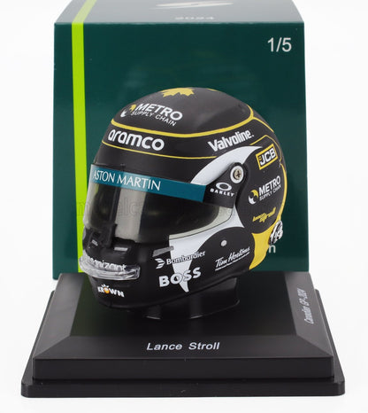 CASQUE STILO - F1  CASQUE DE LANCE STROLL, ÉQUIPE ARAMCO COGNIZANT ASTON MARTIN N° 18, GP DU CANADA 2024 - NOIR