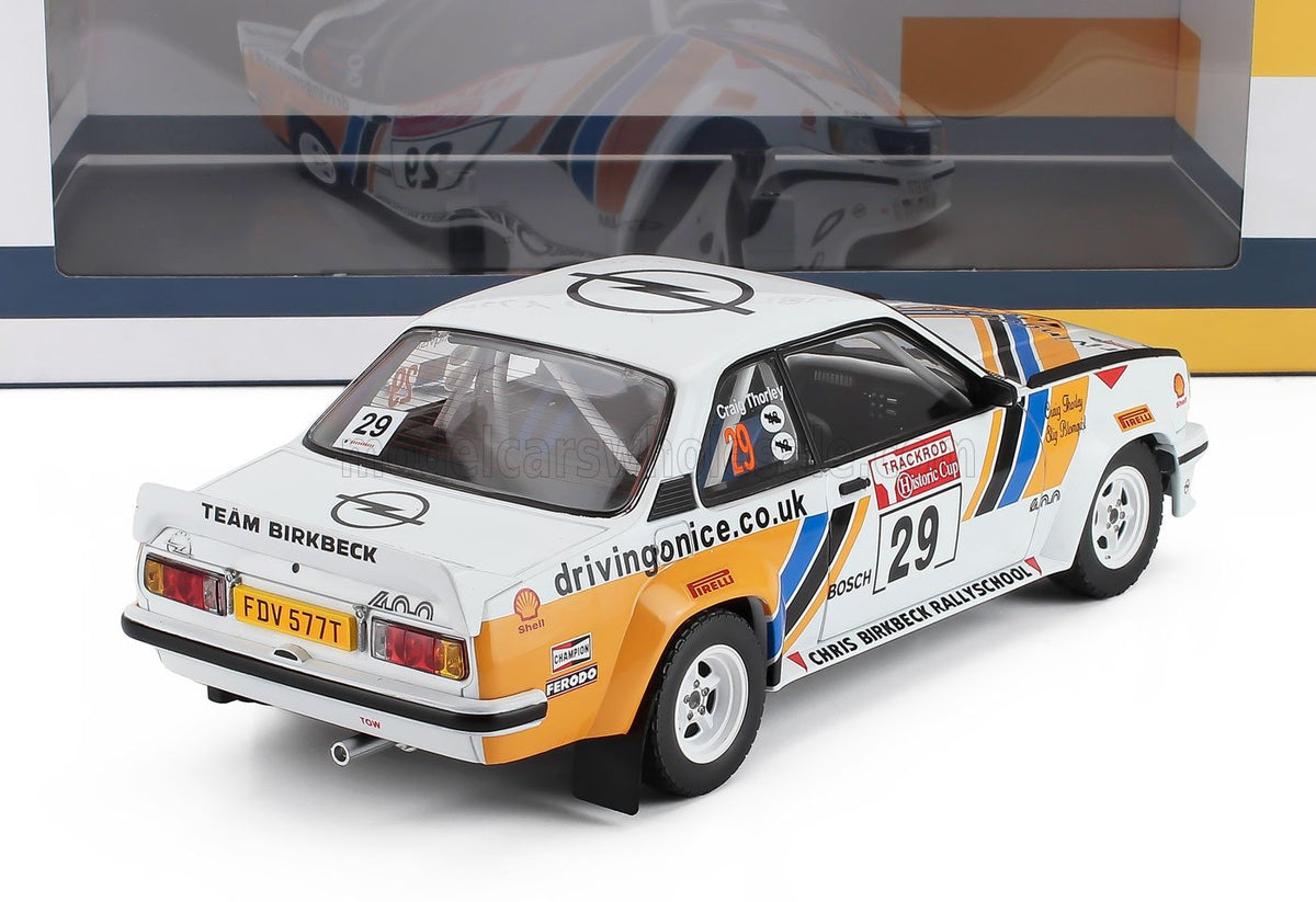 Opel Ascona 400 No. 29 Stig Blomqvist Thorley Craig Rally Trackroad Historic Cup 2016 Sun Star 1:18 scale model - image 2