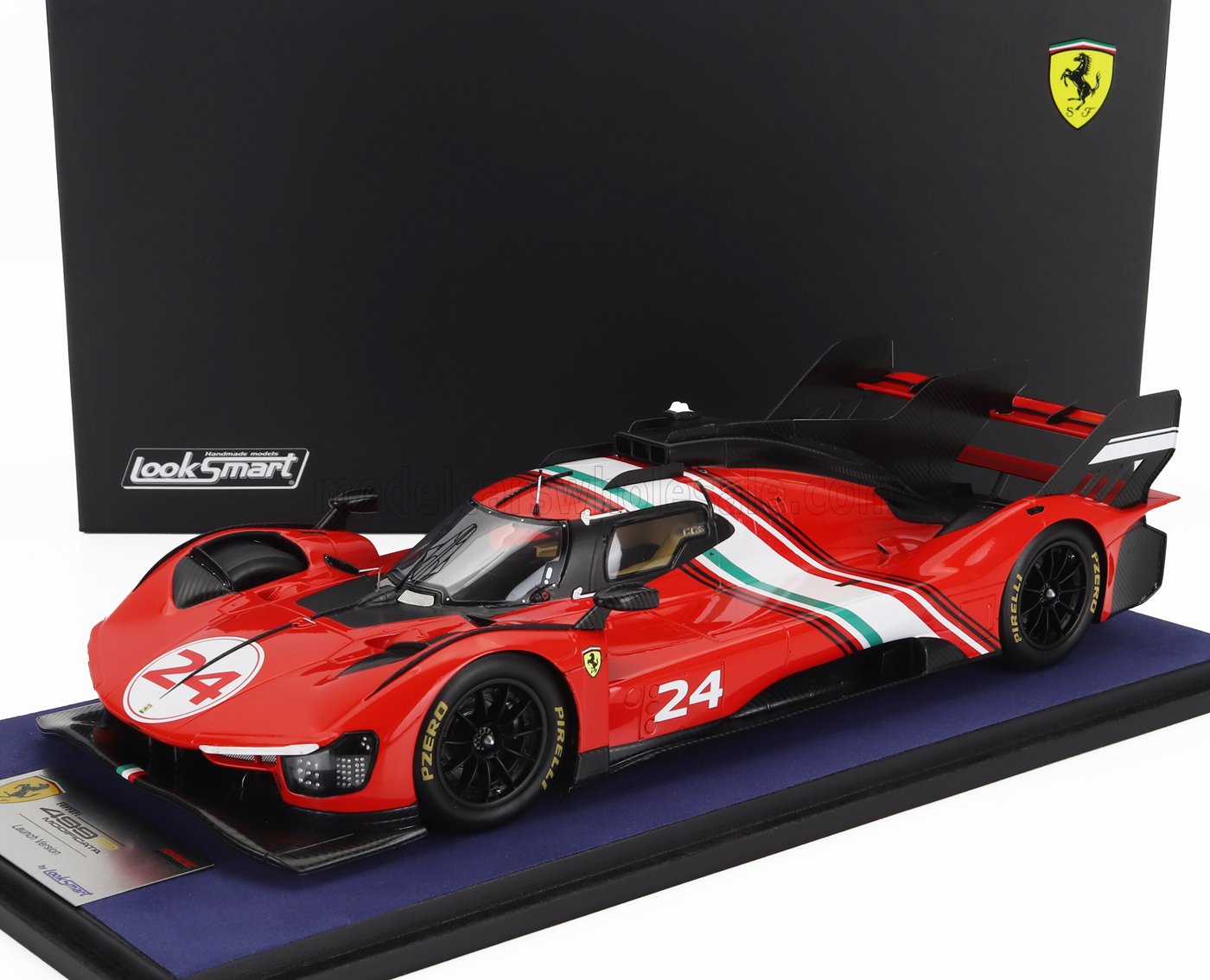 FERRARI | 499P 3.0L TURBO V6 N 24 MODIFICATA LAUNCH VERSION 2024 - CON VETRINA - WITH SHOWCASE