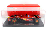 FERRARI | F1  SF-24 TEAM SCUDERIA FERRARI N 16 4th EMILIA ROMAGNA IMOLA GP 2024 CHARLES LECLERC - CON VETRINA - WITH SHOWCASE