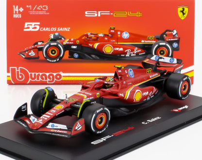 FERRARI | F1  SF-24 TEAM SCUDERIA FERRARI N 55 4th ITALY MONZA GP 2024 CARLOS SAINZ - WITH PILOT AND SHOWCASE