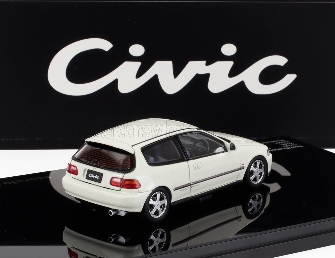 Honda Civic SIR II EG6 VTEC 1993 White LCD Models 1:43 scale model - image 2