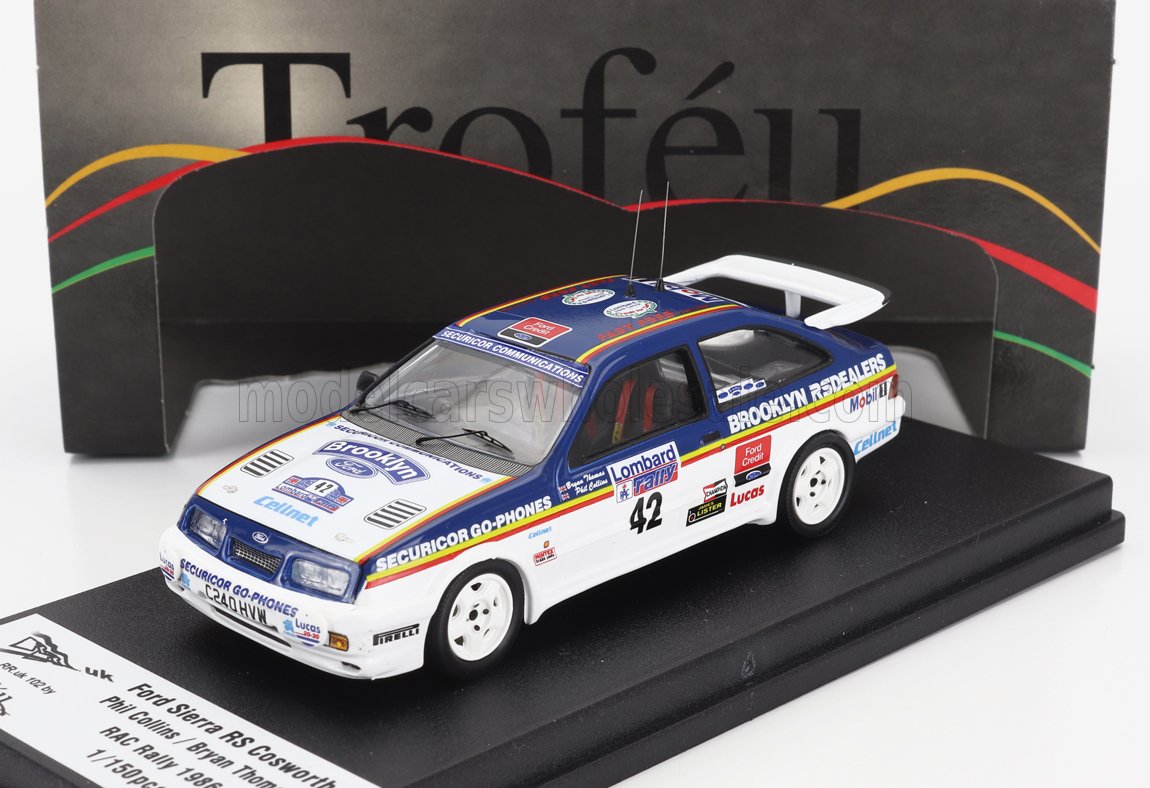 FORD ENGLAND | SIERRA RS COSWORTH N 42 RALLY RAC LOMBARD 1986 PHIL COLLINS - BRYAN THOMAS